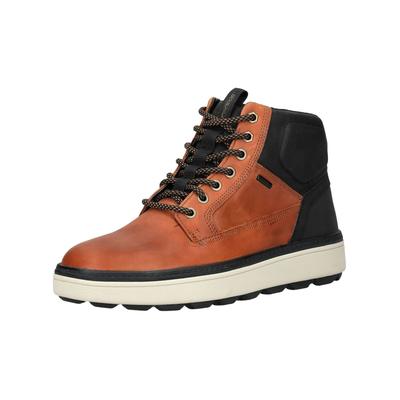 Schnürstiefelette GEOX "Geox Stiefelette Leder/Textil", Herren, Gr. 40, schwarz (braun, schwarz), Leder, Textil, casual, Schuhe Image
