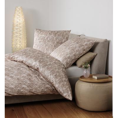 Bettwäsche JANINE "Mako-Satin98121 07", beige, B/L: 135cm x 200cm, , Mako-Satin, B/L: 80cm x 80cm, Mako-Satin, Obermaterial: 100% Baumwolle, Bettwäsche, mit Reissverschluss Image