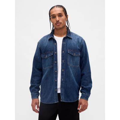 Gap Blue Denim Relaxed Shirt