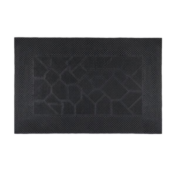 relaxdays Gummi Fußmatte »Muster« rechteckig 60 x 40 cm mit Noppen schwarz, 60x0.5 cm Image
