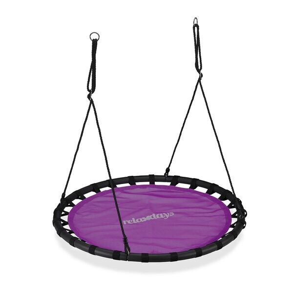 relaxdays Nestschaukel Ø 120 cm lila Image