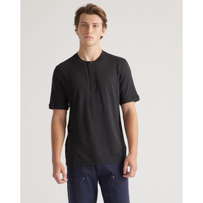 Cotton Modal Short Sleeve Henley Tee, Cotton/Modal