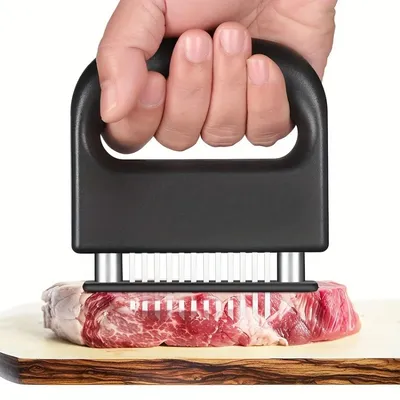 1Pcs Meat Tenderizer 48 Steel Needles Meat Tenderizer Steak Softener Pounder Kitchen Cooking Tools Hammer Gadgets