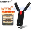 AX1800 WiFi 6 Adattatore USB Dual Band 2.4G/5GHz Wireless Wi-Fi Dongle MT7921 Scheda di rete USB 3.0 Adattatore WiFi6 per Win10/11