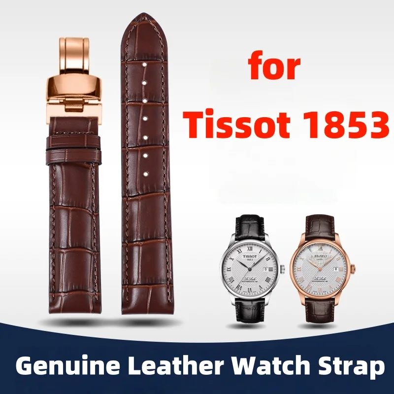 Echtleder-Uhrenarmband für Tissot – passend für T41 Le Locle, De Luca, elegante Herrenuhren, Größen 18 mm/19 mm/2