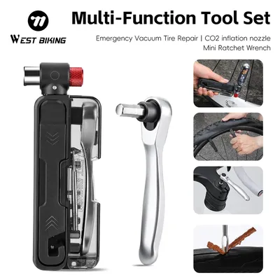 WEST RADFAHREN Mini Fahrrad Reparatur Werkzeug Set Hohe Festigkeit Multi-funktion Schlüssel Tool Kit Tragbare Fahrrad Reifen Reparatur Schlüssel werkzeug Set