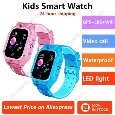 Kinder Smart Watch SOS GPS Standort Tracke Sim Karte Anruf Kind SmartWatch Kamera Wasserdichte Uhr Student Geschenk Für IOS Android