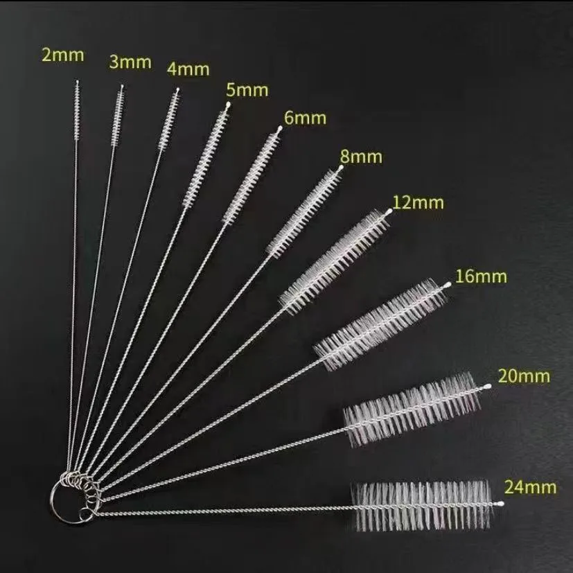 10 pezzi spazzola per pulizia bottiglia set da 10 pezzi spazzola per capelli morbida in acciaio inossidabile palette cannucce spazzola multiuso strumenti per la pulizia della casa