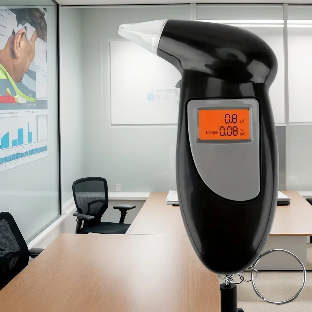 Testen Sie Ihren Blutalkoholgehalt genau mit diesem digitalen Atemalkoholtester ohne Batterie. Alkoholtester Image