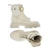 Steve Madden Damen Stiefelette, Gr. 38, cremeweiß, Leder