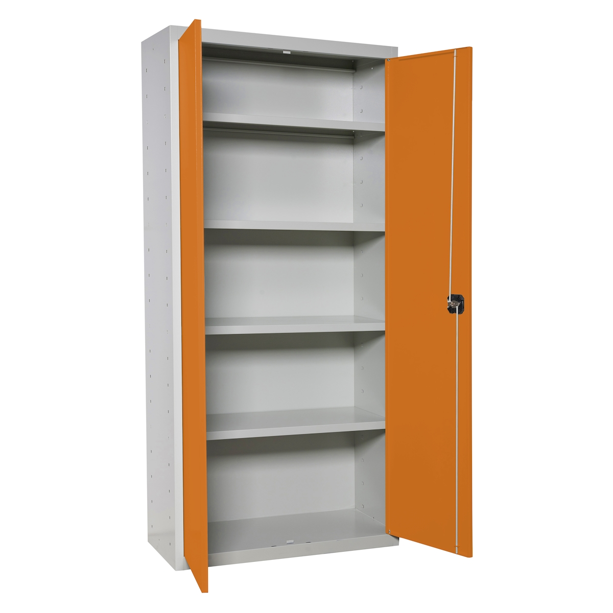 Proregal Stahlschrank AMEGO | HxBxT 180x100x40cm | 4x Fachboden | Orange-Grau Image