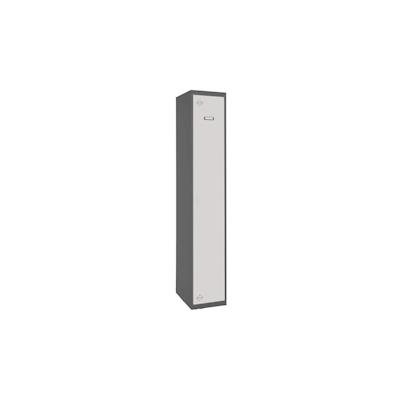 PROREGAL Spind AMEGO | HxBxT 180x40x50cm | 1 Abteil | Grundmodul | Anthrazit-Weiß | Schließfach Garderobe Image