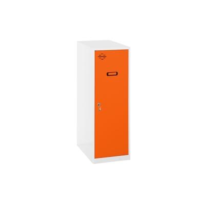 PROREGAL Schließfachwürfel AMEGO | HxBxT 91,5x40x50cm | Ohne Standfüße | Orange-Weiß | Spind Schließfach Garderobe Image