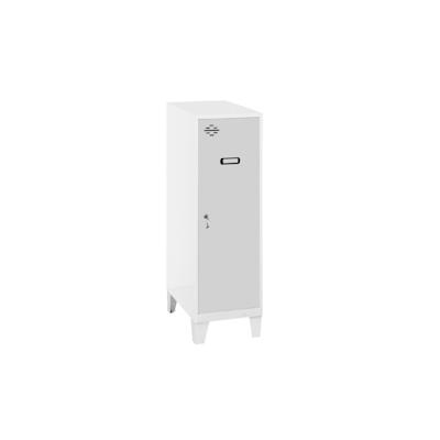 PROREGAL Schließfachschrank AMEGO | HxBxT 101,5x30x50cm | 1x Fachboden | Mit Standfüße | Grau-Weiß | Spind Schließfach Garderobe Image