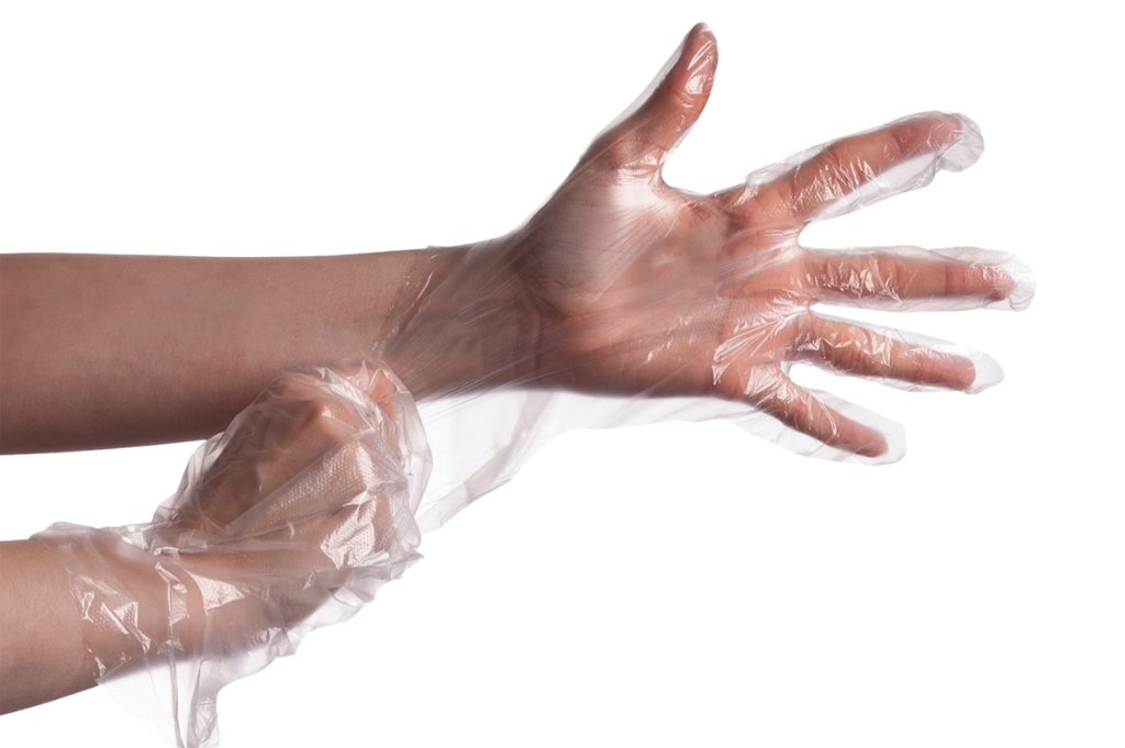 10.000 x PE Einweghandschuhe im Polybeutel gehämmert Large Image