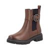 Stiefelette REMONTE "Remonte Stiefelette Leder/Textil", Damen, Gr. 40, braun (chestnut), Leder, Textil, casual, Schuhe
