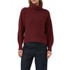 Strickpullover S.OLIVER, Damen, Gr. 40, schwarz merlot, Strick, Obermaterial: 66% Baumwolle, 32% Polyester, 2% Elasthan, unifarben, casual, lässig geschnitten hüftbedeckend, Rundhals, Langarm Flachstrickbündchen, Pullover, mit Rollkragen