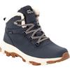 Outdoorwinterstiefel JACK WOLFSKIN "EVERQUEST TEXAPORE MID W", Damen, Gr. 37,5, blau (schwarz, blau, off, weiß), Leder, Textil, sportlich, Schuhe, Winterboots, Snowboots, Winterschuhe, wasserdicht & gefüttert