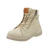Schnürstiefelette HUSH PUPPIES "Hush Puppies Stiefelette Leder", Damen, Gr. 37, weiß (ivory), Leder, casual, Schuhe