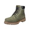 Schnürstiefelette BUGATTI "bugatti Stiefelette Leder", Herren, Gr. 41, grün (grün, schwarz), Leder, casual, Schuhe