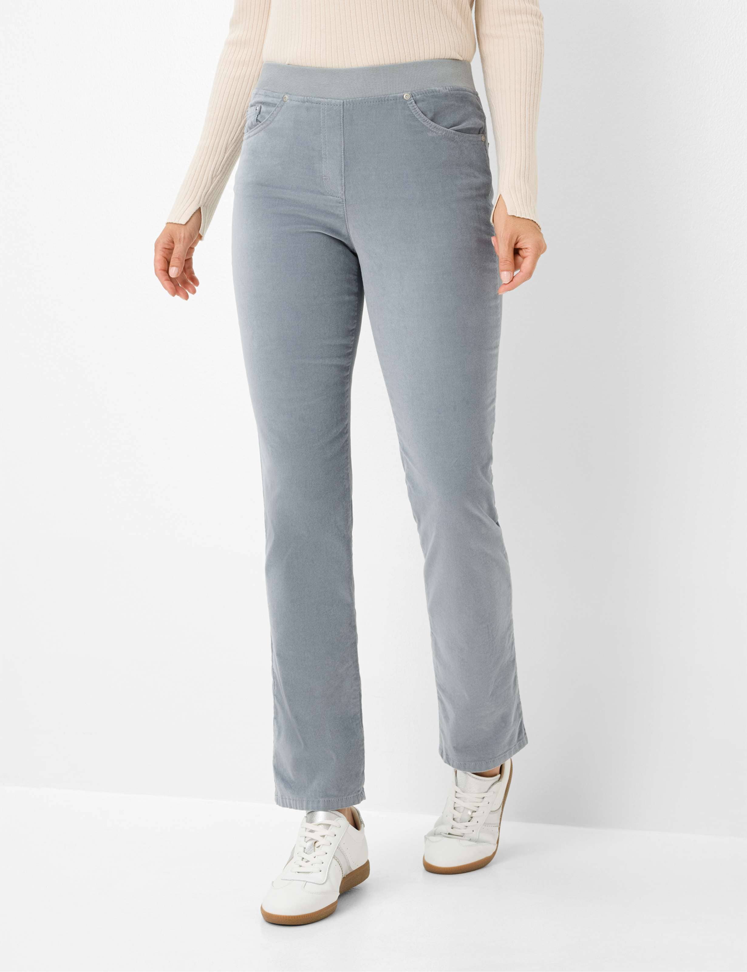 5-Pocket-Hose RAPHAELA BY BRAX "Style PAMINA", Damen, Gr. 44, Normalgrößen, blau, Web, 67% Baumwolle, 31% Viskose, 2% Elasthan, Hosen 5-Pocket-Hose