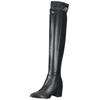 Overkneestiefel STEVE MADDEN "STEVE MADDEN Stiefel Lederimitat", Damen, Gr. 41, schwarz, Lederimitat, casual, Schuhe