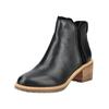 Stiefelette TOMS "TOMS Stiefelette Leder", Damen, Gr. 40, schwarz, Leder, casual, Schuhe