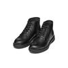 Winterboots GEOX "U POVE", Herren, Gr. 46, schwarz, Glattleder, Veloursleder, casual, Schuhe, Budapester, Businessschuh mit Warmfutter, Größenschablone zum Download