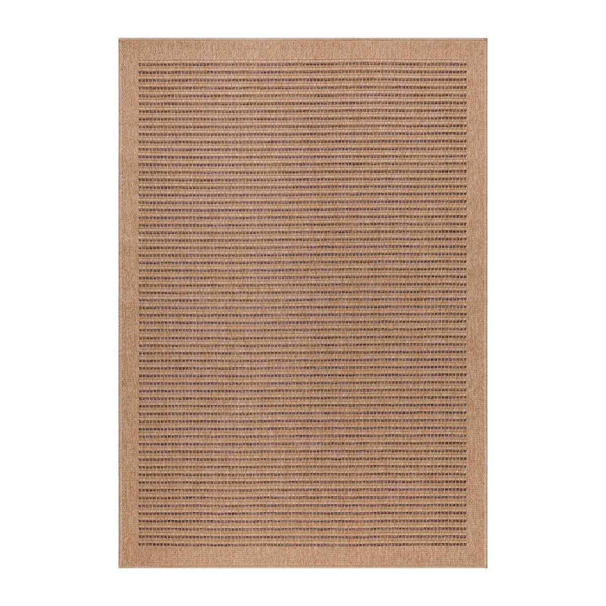 Carpetsale24 In & Outdoor Teppich 200x290 cm – Flachgewebe Teppich für Balkon, Wohnzimmer & Garten – Pflegeleicht, Wetterfest & Modern in Jute-Optik Image