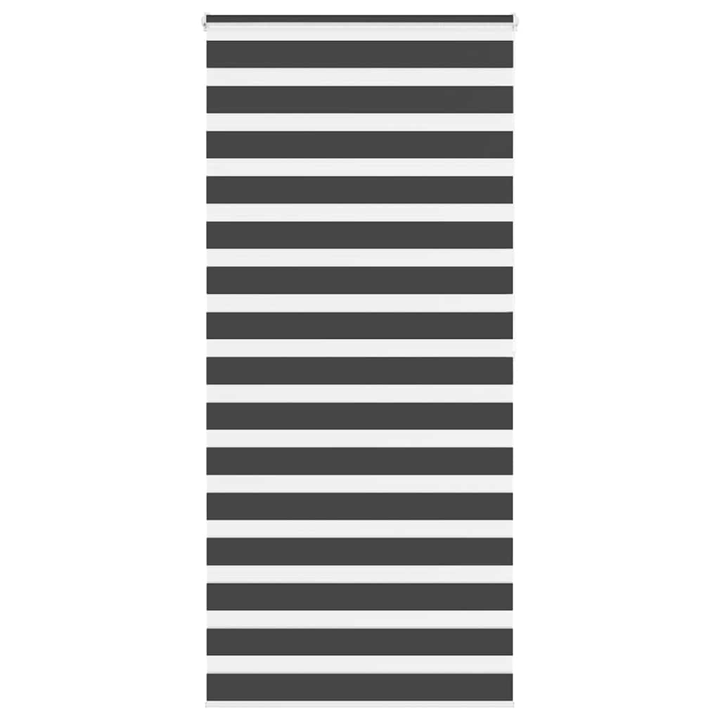 vidaXL Doppelrollo Schwarz 105x200 cm Stoffbreite 100,9 cm Polyester Image