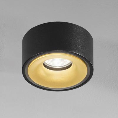 Egger Licht DLS LED-Spot Clippo EP, schwarz-gold, 2.700K dimmbar, schwarz, für Arbeitszimmer / Büro, Aluminium, Modern, Downlights Image