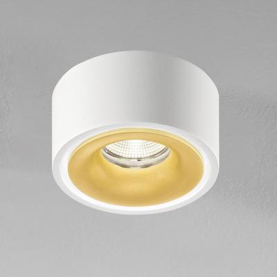 Egger Licht DLS LED-Spot Clippo EP, weiß-gold, 3.000K dimmbar, weiß / opal, für Arbeitszimmer / Büro, Aluminium, Modern, Downlights