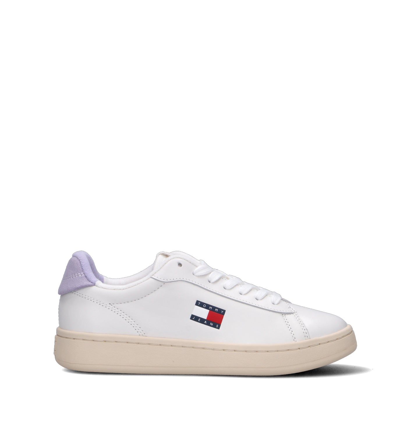 TOMMY HILFIGER JEANS Sneaker donna bianca/lilla in pelle