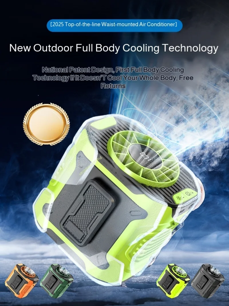 Taillierter Outdoor-Ventilator – starke Windkraft, wiederaufladbarer USB-Mini-Ventilator mit langlebiger Akkulaufzeit, tragbares Kühlgerät Image