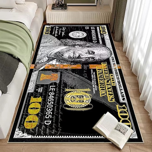 Kreativer Dollar-Teppich, Bodenmatte mit Gelddesign für Küche, Schlafzimmer, Nachttisch, Eingangsbereich und Heimdekoration Image
