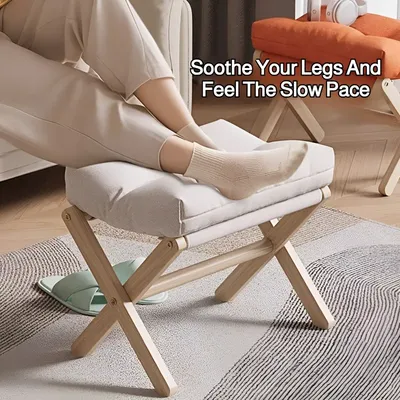 Foldable Sofa Footstool Living Room Stool Sofa Stool Living Room Footstool Solid Wood Casual Stool Portable Desk Footstool