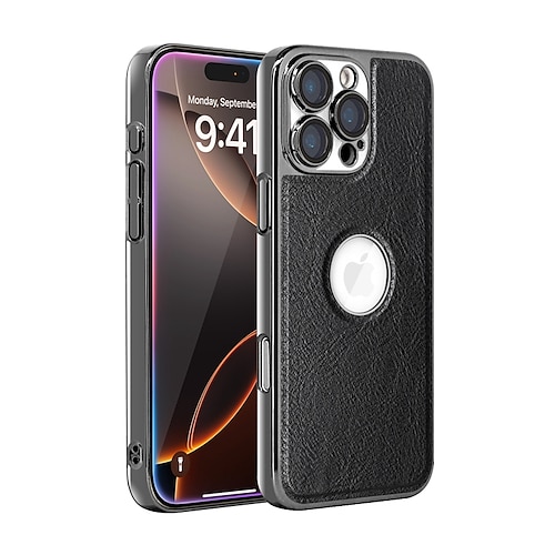 Handy Hülle Handyhüllen Für iPhone 16 15 14 Pro Max Plus 13 Pro Max Rückseite Unterstützt kabelloses Laden Stoßfest Retro TPU PU-Leder Image