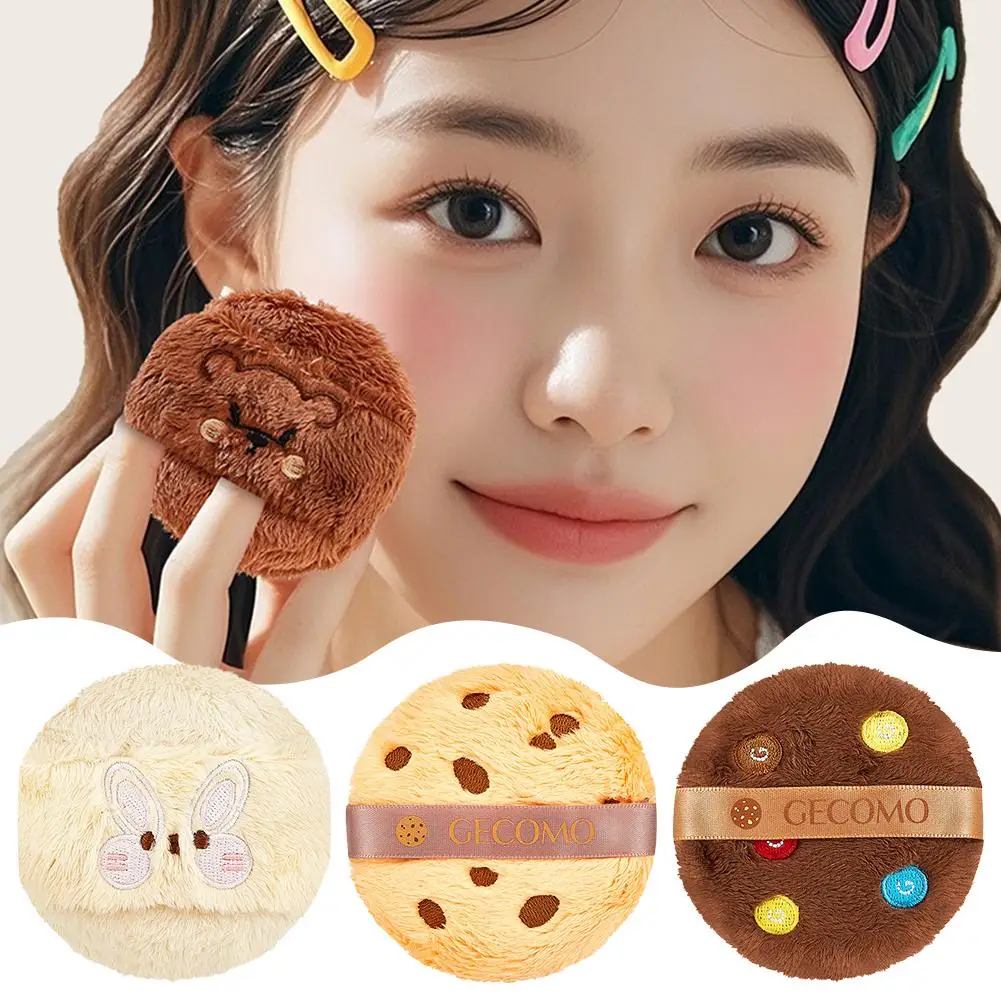 Lange Plüsch Weiche Nette Puderquaste Cartoon Wiederverwendbare Haut-freundliche Tragbare Kosmetische Puff Lose Pulver Einstellung Kawaii Make-Up-Tools Image
