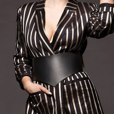 Wide Leather Belt Women Belt Female Street Style Wide Decoration Wide Black Belt Plus Size Belt Punk Leather Corset Belt
