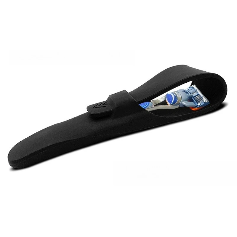 Silikon Rasierer Tragbare Halter Box Manuelle Rasierer Schutz Abdeckung Tragbare Wasserdichte Rasieren Zubehör Rasierer Lagerung Box C Image