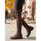 Schwarze Overknee-Schnürstiefel für Damen mit seitlichem Reißverschluss und Profilsohle – trendiges Gothic- und Winter-Casual-Schuhwerk für Partys und Streetwear