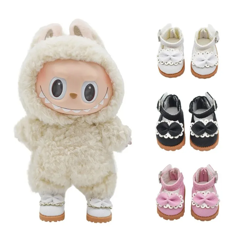 17CM Stoffschuhe süße Lolita 10cm Baumwolle Puppe Lederschuhe Anhänger Spielzeug Dressing Zubehör Kawaii Maskottchen Kostüm