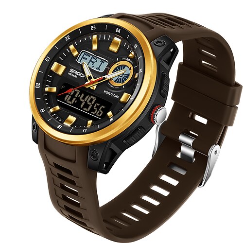 Sanda Modemarke Sport Elektronik Uhren für Männer im Freien analoge digitale Herrenuhr leuchtende wasserdichte Hintergrundbeleuchtung Armbanduhr Image