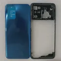 Custodia completa per Realme 8 5G RMX3241 Telaio centraleCoperchio batteria posteriore Custodia posteriore Parti di riparazione
