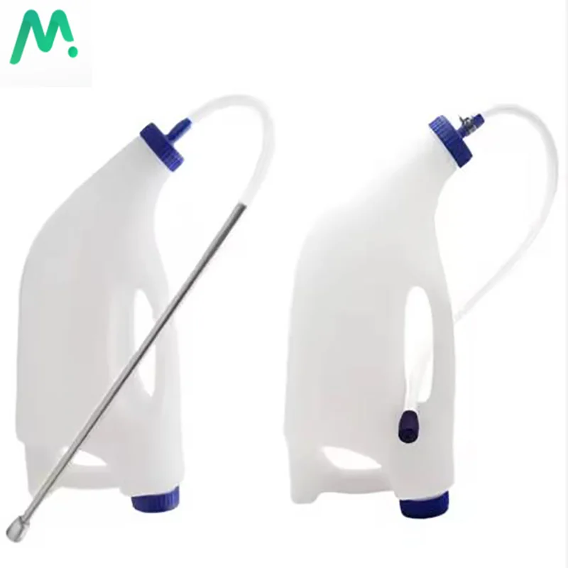 4L Wadenflasche Nutztier Medizin Feeder Schwein Schaf Medizin Füllflasche Wadenfutterspender mit Schlauch Vieh Oralflüssigkeit Image