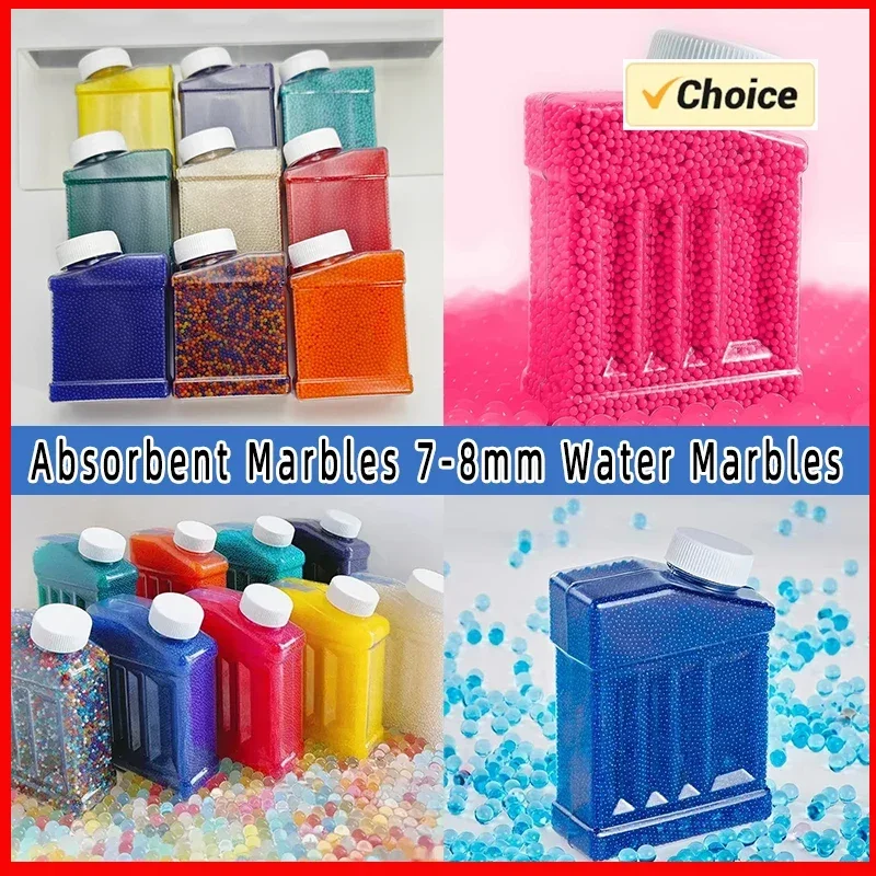 SOTWater Balls Perlen mit Flasche 7–8 mm Gel-Wasserperlen funktioniert für Gel-Kugelpistole und Spritzer-Kugelblaster, ungiftig, keine Flecken Image