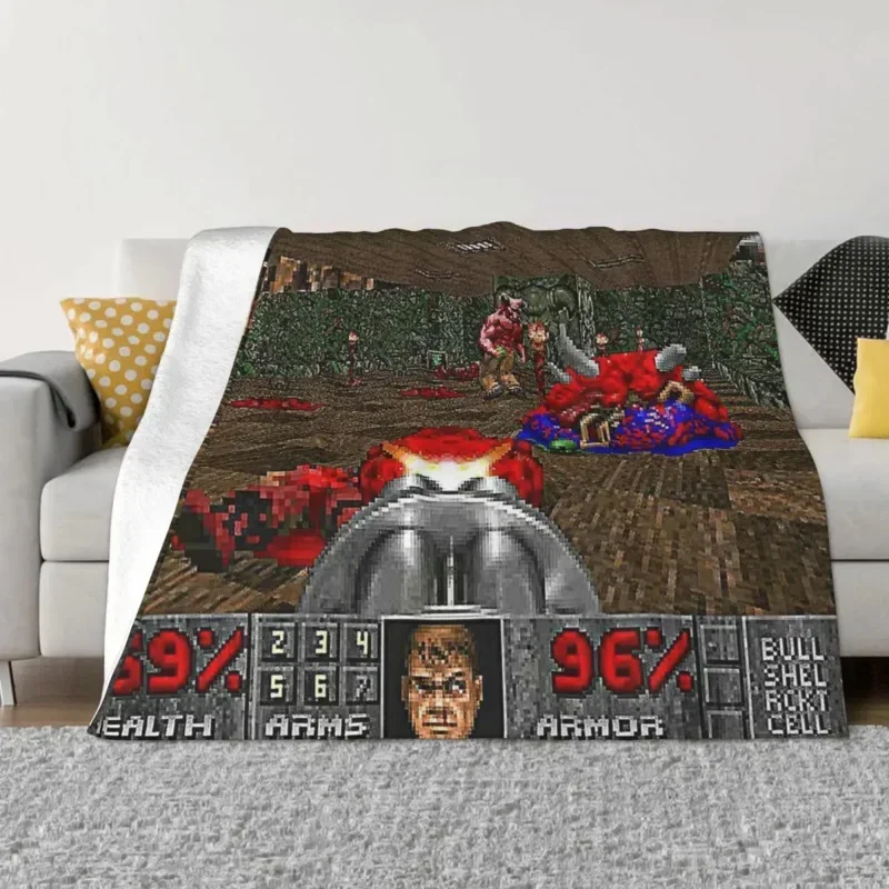 Spieldecke Flanell DOOM Gemütliche weiche Fleece-Tagesdecke Image