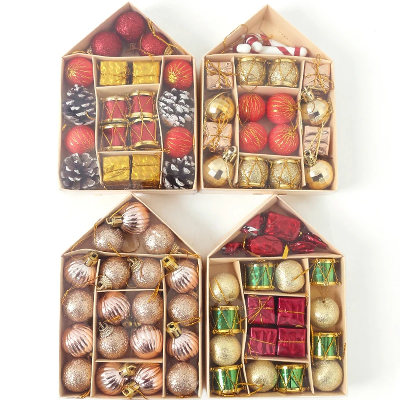 6 cm Weihnachtskugeln Dekoration Schneeflocke Süßigkeiten Ornamente Weihnachten Hängende Baum Anhänger Home Party Decor 2025 Navidad Zubehör Image