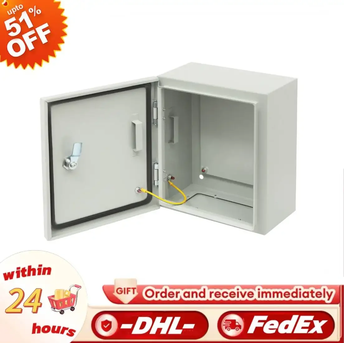 Elektrokasten Excels IP50-55 Wasserdichter Outdoor-Elektrokasten 25 * 15 * 30 cm Wandmontage abschließbarer Outdoor-Elektrokasten Winkel 0-90 ° Image