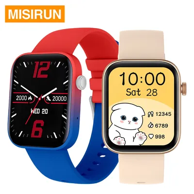 MISIRUN Bluetooth Call Smart Watch 1.8 Inch HD Display 120+ Sports Modes Men Women Smartwatch Health Fitness Tracker Smart Clock